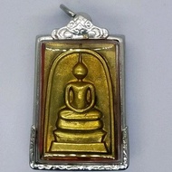 ( 2.5 X 3.3 CM )名称 : SOMDET
师傅 : LP AIM
庙名 : WAT TUNG NAMAI
佛历 : BE 2566
原料 : 黄铜