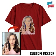Baju Vektor Kaos Custom Foto karikatur wajah Animasi Free Desain / Kaos animasi/ kaos vektor/ free d