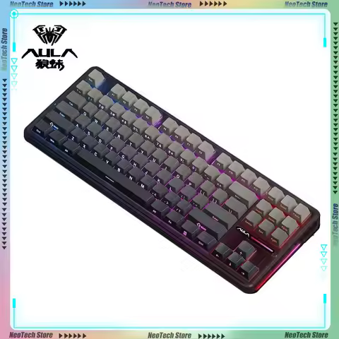 AULA F87PRO Wireless Keyboard 87 Keys Compact 3 Modes Gasket Gaming Keyboard Hot-Swap Customized RGB