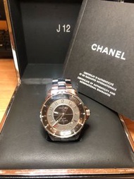 CHANEL 香奈兒 二手 鈦陶瓷 銀灰J12 機械錶
