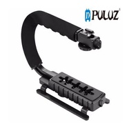 全新PULUZ U/C形便攜式手持DV支架穩定器適用於單反相機家用DV相機 Brand New PULUZ C-shaped Video Handle DV Bracket Steadicam Stabilizer for DSLR DV Camera Enhance Stability of Video Filming