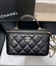 Chanel 24A vanity case羊皮手柄長盒子