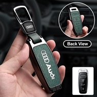 Metal Car Key Cover Case Fob For Audi A3 A4 B9 A6 A7 4K A8 E-tron Q5 Q8 C8 D5 SQ8 Key Protection Bag