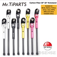 Carbon Fiber Kickstand (Mr. TiPARTS) - 20" 22" 406/451 for Birdy, Dahon, Fnhon, Crius, Java, HITO, R