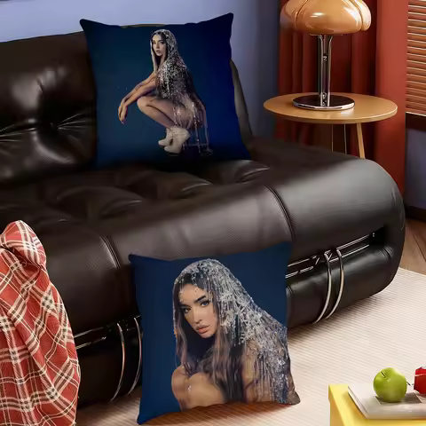 Singer L-Lola indigo Music Pillow Case Sofa Living Room Bedroom Headboard Backrest Square Cushion Na