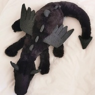 Jelly Or Cat 50/88cm Onyx Dragon Black Dragon Baby Plush Doll Home Bedroom Ornaments Pet Interactive