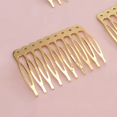 Metal Hair Side Comb Clips Iron Mini 10 Teeth French Hair Comb for Hairstyle Accessories