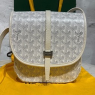 GOYARD BELVEDERE PM BAG郵差包-白（小款）