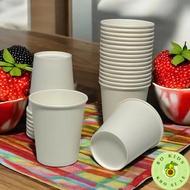 Set of 25 cups and set of 50 premium 150ml 5oz paper cups, disposable paper cups, heat-resistant lid