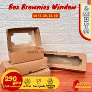 Laminated Kraft Window Brownies Box size 15x10x5 20x10x5 cm 22x10x5 cm 30x10x5 cm 290 gsm Laminated 
