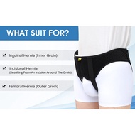 Hernia Belt Truss for Inguinal or Sports Hernia Support Brace Pain Relief Recovery Strap with 2 Removable Compression Pa