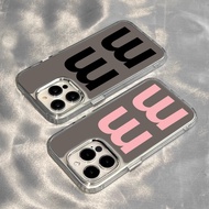 Ins Style M Mirror Casing For Samsung Galaxy S26 S25 FE Edge Plus Ultra A57 A37 A27 A17 A07 A56 A36 