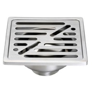 CT651Z1P(HM) Square Stainless Steel Odor-Proof Grate Installed With 1.5-Inch Pvc Pipe (4-Inch Flange