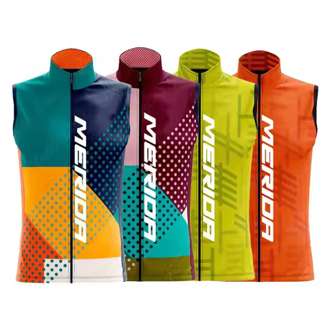 Merida Sleeveless Cycling Vest Reflective Ciclismo Cycling Jersey Windproof Cycling Clothing Motorcy