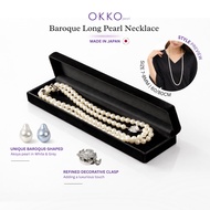 OKKO Akoya Baroque Japan Seawater Pearl Necklace 60–80cm – Natural Japanese Baroque Pearl, Luxury Je