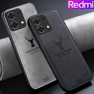 Redmi Note 13 Pro Plus Note 12 Pro Note 12S Note 12 Turbo Note 11 Pro Note 11S Redmi 13C Antlers Pattern Shockproof Sweatproof Cloth Case