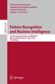 Pattern Recognition and Machine Intelligence Marzena Kryszkiewicz