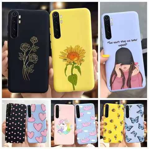 Flower Case For Xiaomi Mi Note 10 Lite Phone Case Fashion Cover For Xiomi Mi Note 10 Lite Pro Soft B