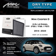Mini Cooper D 2.0L Diesel (F55 / F56 / F57) 2014 to 2023 Max Racing Performance Dry Type Air Filter