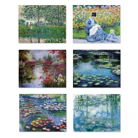 FULLCANG Full Square/Round Drill 5d Diy Diamond Painting Claude Monet Mozaik Embroidery Landscape Cr