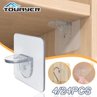 【Worth-Buy】 4/8/12/24pcs Adhesive Shelf Support Nails No Punching Transparent Closet Cabinet Nails For Kitchen Cabinet Furniture Shelves