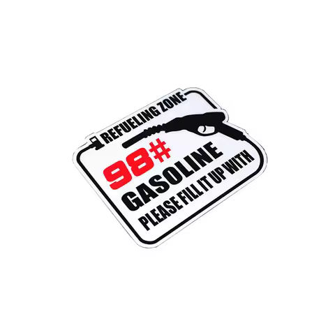 Car Styling Vinyl Decals Refueling Zone Casoline Fillit Up with 92 95 98 Auto Fuel Tank Cap Sticker