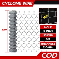Cyclone Wire Farm Fence Galvanized/PVC Chain Wire Garden Fencing Pambakod Net Enclosure Protection C