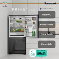 Panasonic NR-BW530XMMM 2-Door Refrigerator 500L Prime+ Edition Premium Glass Door Fridge - NRBW530XMMM