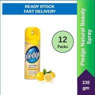 [Hot Sale] Bundle of 12 - Pledge Natural Beauty Furniture Polish Spray (Lemon) 330g  bottle