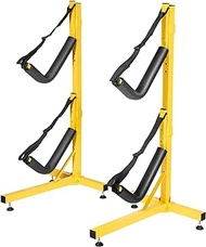 AA Products Inc. Double Kayak Storage Rack Free Standing Storage for Two Kayak, SUP, Canoe and Paddleboard, Indoor Outdoor or Garage