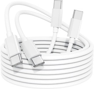 100W/5A ยูเอสบียี่ห้อ Apple C ไปยังสาย USB C [2แพ็ค/ 6.6FT] อะไหล่สายชาร์จ Type C สำหรับ MacBook Pro 16, 15, 14, 13นิ้ว,MacBook Air 2020/2019/2018,iPad Pro/air ใช้ได้กับที่ชาร์จ PD USB C ทั้งหมด