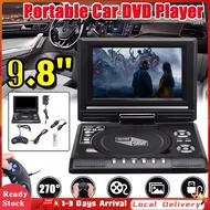 9.8 Inch Portable DVD Player CD MP4 VCD Player with Bluetooth Speaker Radio Mini TV USB 270 Rotary S