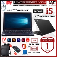 Intel Core I7 i5 (8th Gen) Lenovo ThinkPad X280 – 16GB RAM / 512GB SSD | 13.3” FULL Display