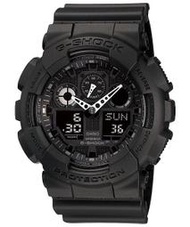 CASIO手錶專賣店公司貨附發票G-SHOCK3D錶盤GA-100-1A1黑色粗獷風格~有現貨~