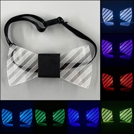 Colorful LED Acrylic Bow Tie Change 7 Lighting Colors Men Bow Tie Flashing LED Bow Tie Light Up Party Luminous Bow Tie