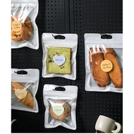 Clear White Zipper Gift Goodie Bag | Bakery Packaging Bag