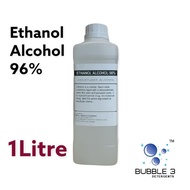 Ethanol Alcohol 96% & 75% (Medical Grade) - 1Litre  / Ethyl Alcohol / Denatured Alcohol / Sanitizer/