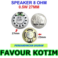 MINI SPEAKER 27MM 8 OHM 0.5W AUDIO SPEAKER SMALL ROUND THIN 8R FVKOTIM