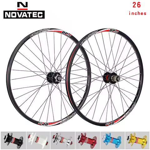 Novatec Mountain bike wheelset 26inch D041/D042 4 bearing 7-11 speed 32H Disc brake Aluminum alloy b