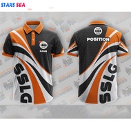 【 Free Customization 】SSLG Polo Shirt Lapel Design Tops Full Sublimation Unisex Outdoor Sports Shirt