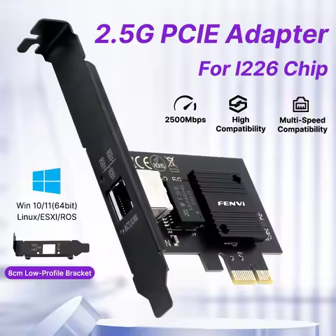 FENVI 2.5G PCIE To RJ45 Network Card 2500Mbps Gigabit Ethernet I226 Wireless Network Adapter For Des