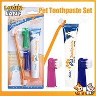 Lovinland Toothbrush, Pet Dog Toothpaste, Meat Flavored Pet Toothpaste, Oral Care Toothpaste Set