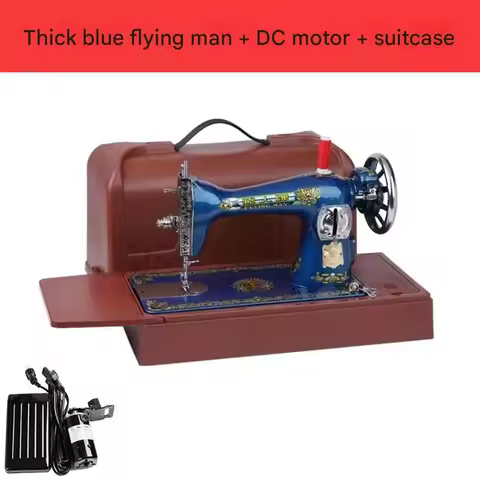 Old retro home thick electric sewing machine, DC motor sewing machine, hand cranked DIY manual sewin