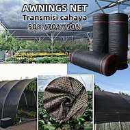 1-3M Black Sun Shade 50% 70% 90% Orchid Net Jaring Hitam Kebun Garden UV Protection SunProof Net Sun