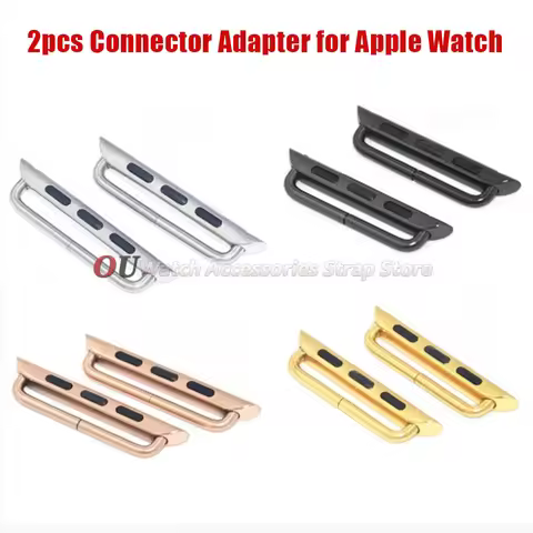 2PCS Watch Connector Screw Style for Apple Silver Black Stainless Steel Accessories for Iwatch Strap