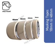 Masking Tape 18mm / 24mm / 36mm / 48mm / White Tape / Kertas Packaging Tape / Paper Tape