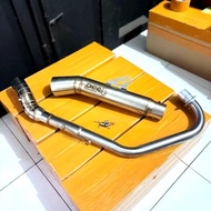 Daeng4 Super Open Canister 51mm 1Set Pipe Stainless PNP For Tmx125/150/155 Skygo125/150/175 RS150 Ra