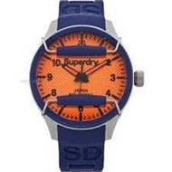 英國 極度乾燥 Superdry Scuba Rescue 深海救援 矽膠腕錶 橘面藍帶 /43mm