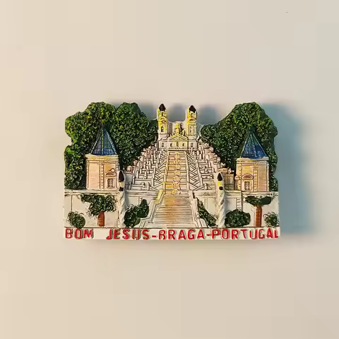 Portugal，Braga Mountain，Bom Jesus do Monte，3D Stereoscopic，Tourism souvenirs，Resin painting，Decorati