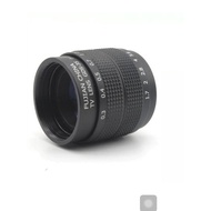 Special order! Cdn Fujian 35mm F1.7 C Mount CCTV Lens + C Adapter + Hood + 2x Macro Ring
